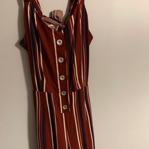 Striped jumper size small with tie back